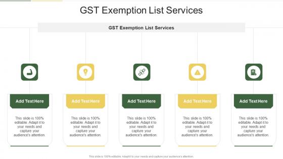 GST Exemption List Services In Powerpoint And Google Slides Cpb