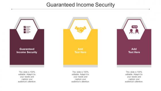 Guaranteed Income Security Ppt Powerpoint Presentation Model Show Cpb