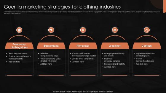Guerilla Marketing Strategies For Clothing Industries