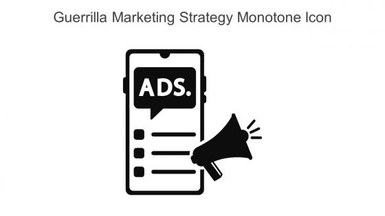 Guerrilla Marketing Strategy Monotone Icon In Powerpoint Pptx Png And Editable Eps Format