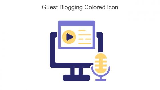 Guest Blogging Colored Icon In Powerpoint Pptx Png And Editable Eps Format