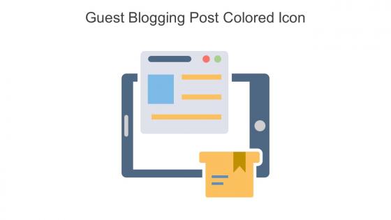 Guest Blogging Post Colored Icon In Powerpoint Pptx Png And Editable Eps Format