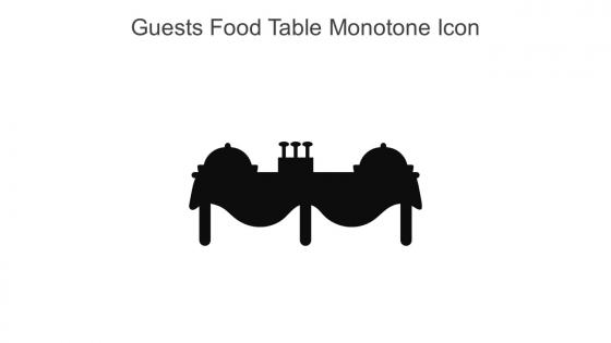 Guests Food Table Monotone Icon In Powerpoint Pptx Png And Editable Eps Format