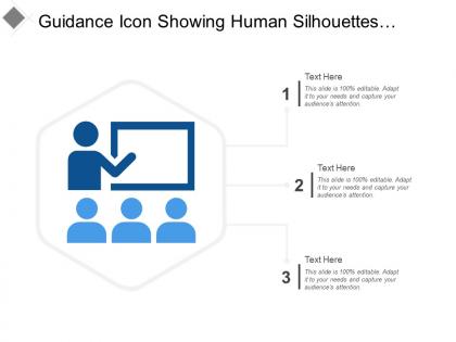 Guidance icon showing human silhouettes with blackboard