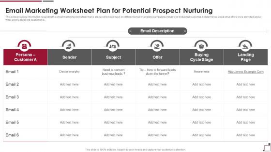 Guide To Build Strawman Proposal Email Marketing Worksheet Plan For Potential