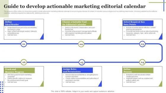 Guide To Develop Actionable Marketing Editorial Calendar
