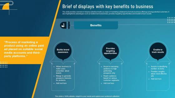 Guide To Digital Marketing Collateral Brief Of Displays With Key Benefits To Business MKT SS
