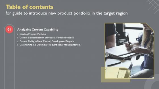 Guide To Introduce New Product Portfolio In The Target Region Table Of Contents