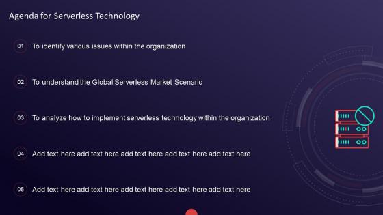 Guide to serverless technologies agenda for serverless technology