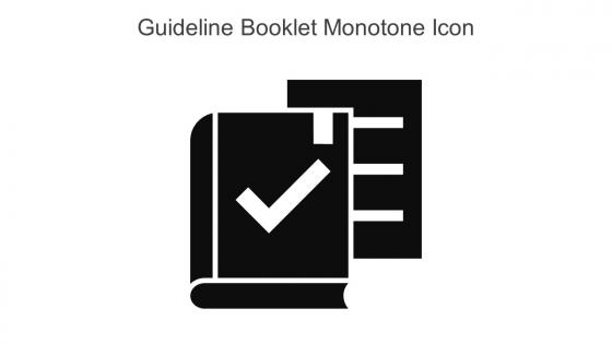 Guideline Booklet Monotone Icon In Powerpoint Pptx Png And Editable Eps Format
