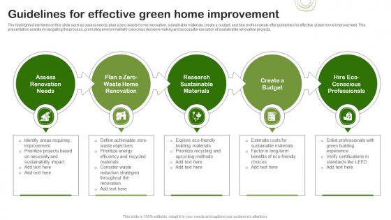Guidelines For Effective Green Home Improvement