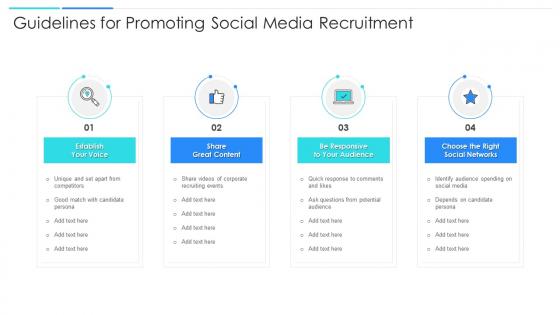Guidelines For Promoting Social Media Recruitment