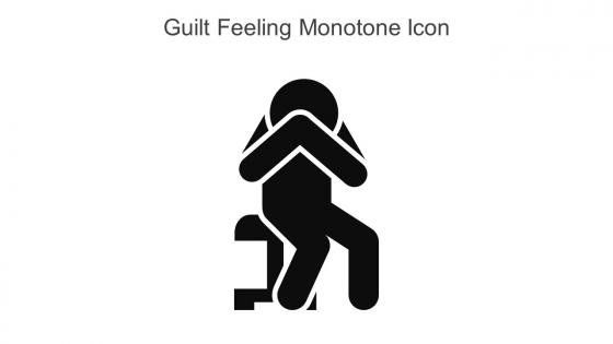 Guilt Feeling Monotone Icon In Powerpoint Pptx Png And Editable Eps Format