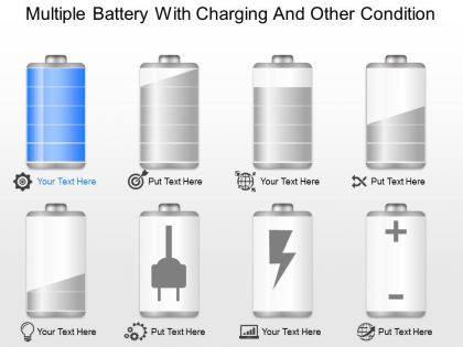 Gv multiple battery with charging and other condition powerpoint template