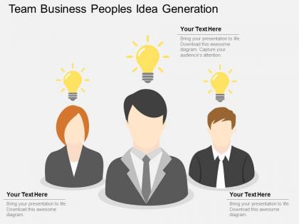 Gw team business peoples idea generation flat powerpoint design