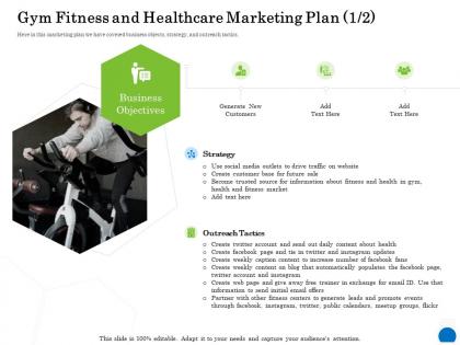 Gym fitness and healthcare marketing plan 1 2 health club industry ppt powerpoint presentation pictures slides