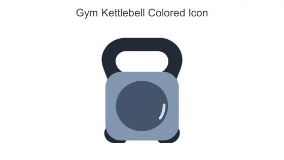 Gym Kettlebell Colored Icon in powerpoint pptx png and editable eps format