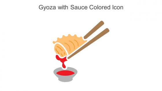 Gyoza With Sauce Colored Icon In Powerpoint Pptx Png And Editable Eps Format