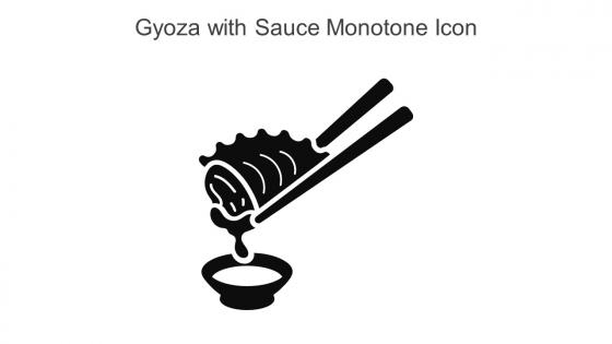 Gyoza With Sauce Monotone Icon In Powerpoint Pptx Png And Editable Eps Format