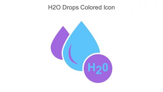 H2O Drops Colored Icon In Powerpoint Pptx Png And Editable Eps Format