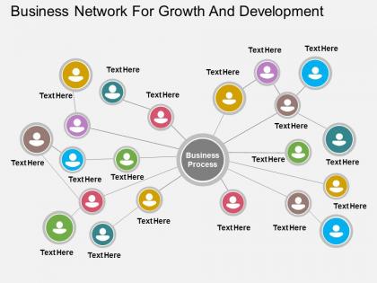 Ha business network for growth and development flat powerpoint design