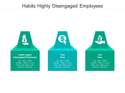 Habits highly disengaged employees ppt powerpoint presentation inspiration shapes cpb