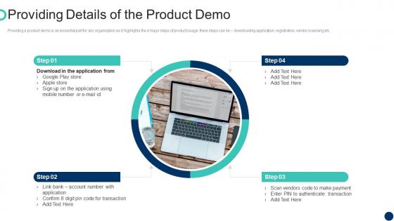 Hackathon providing details of the product demo ppt outline mockup