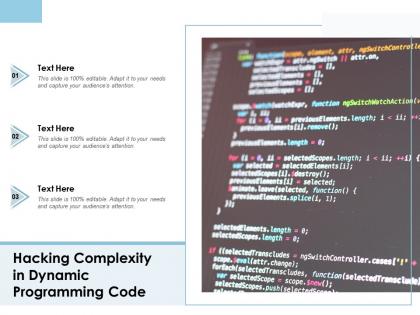 Hacking complexity in dynamic programming code