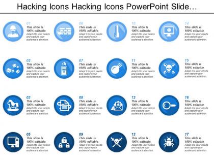 Hacking icons hacking icons powerpoint slide presentation sample