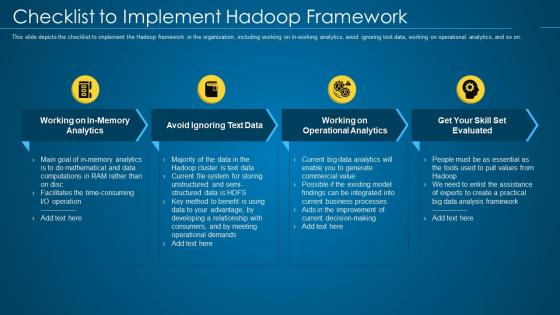 Hadoop it checklist to implement hadoop framework
