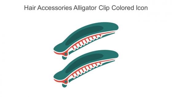 Hair Accessories Alligator Clip Colored Icon In Powerpoint Pptx Png And Editable Eps Format