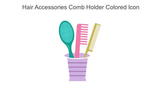Hair Accessories Comb Holder Colored Icon In Powerpoint Pptx Png And Editable Eps Format