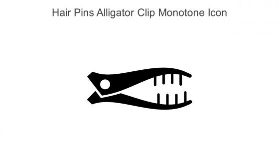 Hair Pins Alligator Clip Monotone Icon In Powerpoint Pptx Png And Editable Eps Format