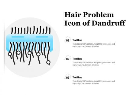 Hair problem icon of dandruff
