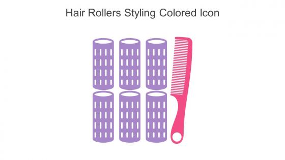 Hair Rollers Styling Colored Icon In Powerpoint Pptx Png And Editable Eps Format