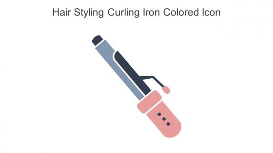 Hair Styling Curling Iron Colored Icon In Powerpoint Pptx Png And Editable Eps Format