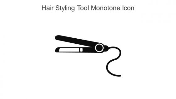 Hair Styling Tool Monotone Icon In Powerpoint Pptx Png And Editable Eps Format