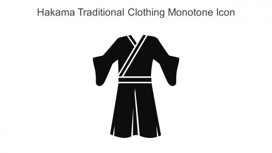 Hakama Traditional Clothing Monotone Icon In Powerpoint Pptx Png And Editable Eps Format
