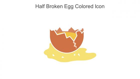 Half Broken Egg Colored Icon In Powerpoint Pptx Png And Editable Eps Format