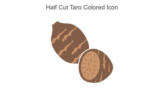 Half Cut Taro Colored Icon In Powerpoint Pptx Png And Editable Eps Format