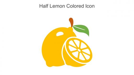Half Lemon Colored Icon In Powerpoint Pptx Png And Editable Eps Format