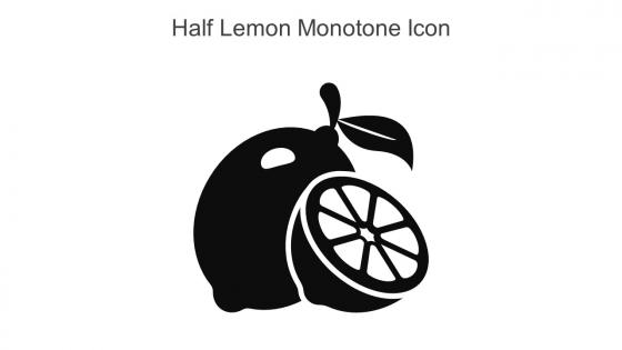 Half Lemon Monotone Icon In Powerpoint Pptx Png And Editable Eps Format