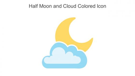 Half Moon And Cloud Colored Icon In Powerpoint Pptx Png And Editable Eps Format