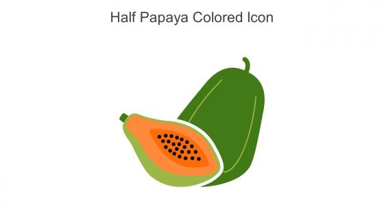 Half Papaya Colored Icon In Powerpoint Pptx Png And Editable Eps Format