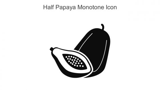 Half Papaya Monotone Icon In Powerpoint Pptx Png And Editable Eps Format