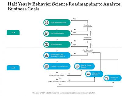 Half yearly behavior science roadmapping to analyze business goals