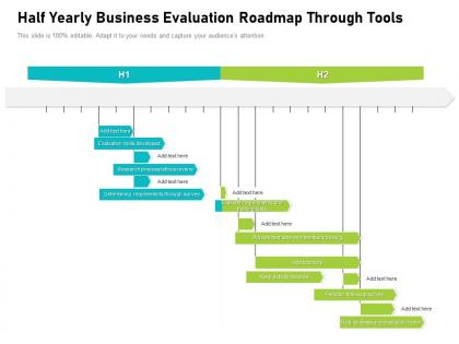 Half yearly business evaluation roadmap through tools