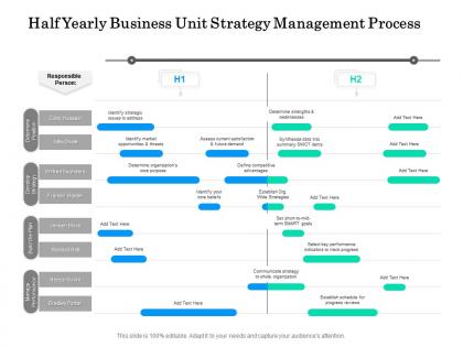 Half yearly business unit strategy management process