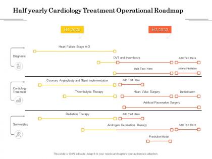 Half yearly cardiology treatment operational roadmap