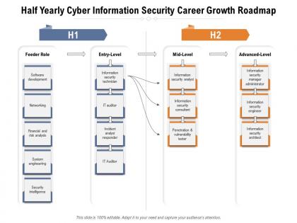 Half yearly cyber information security career growth roadmap